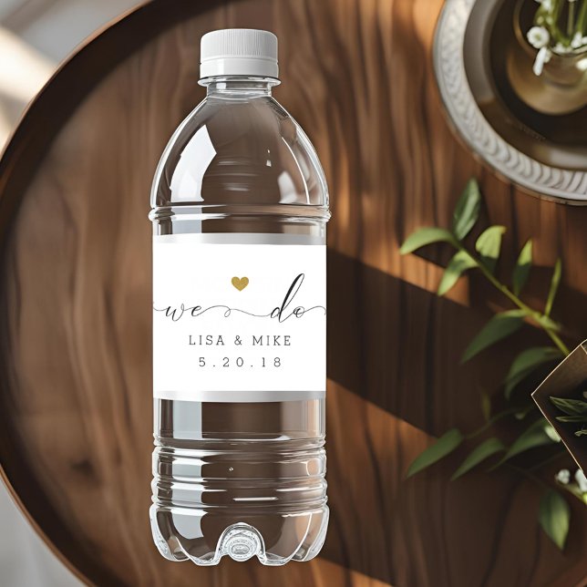 Étiquettes de bouteille d'eau de mariage Elegant S (Créateur téléchargé)