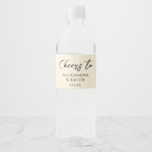 Étiquettes de bouteille d'eau de mariage Typograph