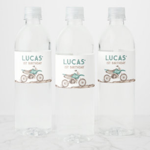 Étiquettes de bouteille d'eau de moto cross Fast O