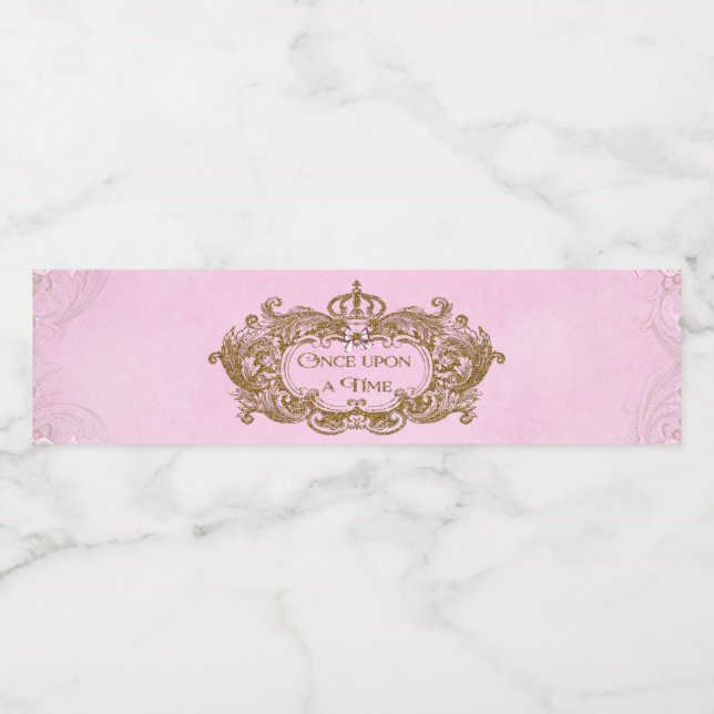 Étiquettes de bouteille d'eau de princesse Il étai (Étiquettes simples)