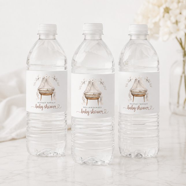 Étiquettes de bouteille d'eau pour Baby Shower Boh (water bottle labels)