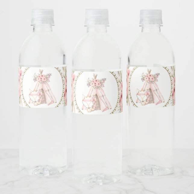 Étiquettes de bouteille d'eau pour baby shower Tee (Bouteilles)
