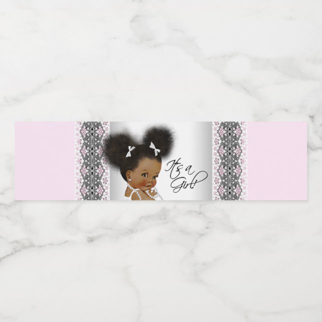 Étiquettes de bouteille d'eau pour bébé ethnique r (Étiquettes simples)