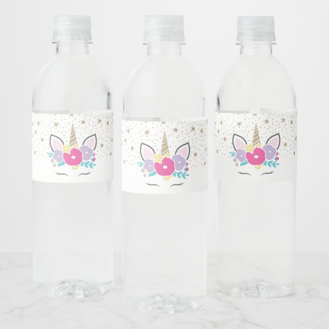 Étiquettes de bouteille d'eau pour fête d'annivers (Bouteilles)