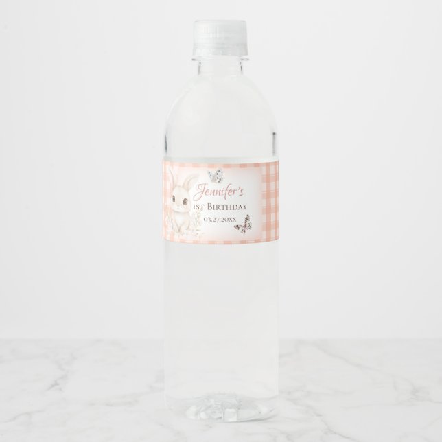 Étiquettes de bouteille d'eau pour le premier anni (Devant)