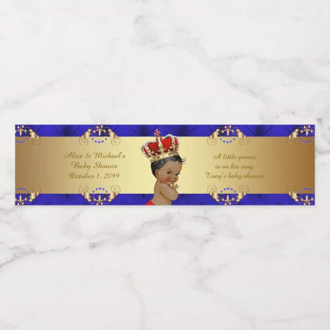 Étiquettes de bouteille d'eau, Tony bébé douche, b (Étiquettes simples)