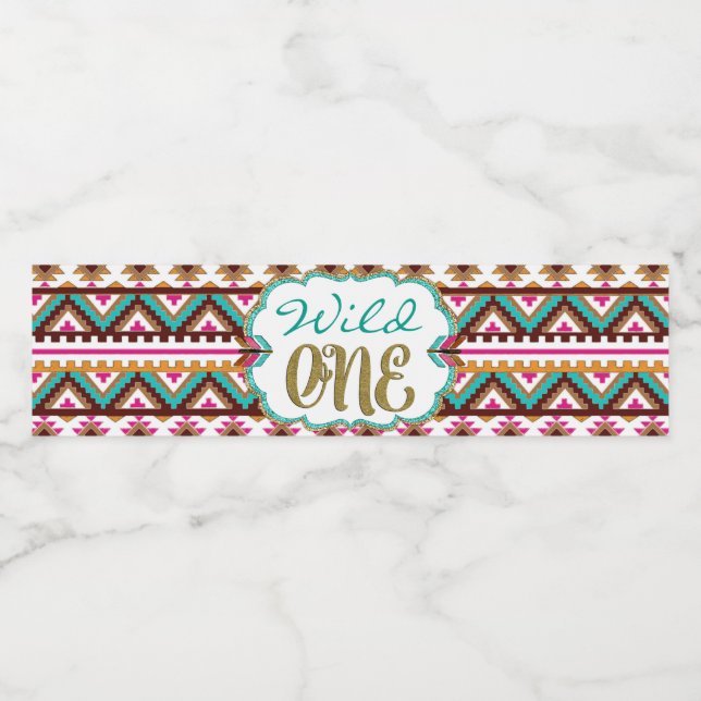 Étiquettes de bouteille d'eau Wild One (Étiquettes simples)