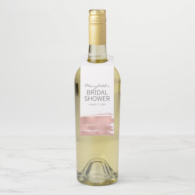 Étiquettes de bouteille pour la douche de mariée R (Sur bouteille)