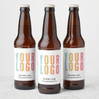 Étiquettes de bouteilles de bière avec logo d'entr