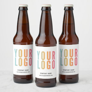 Étiquettes de bouteilles de bière avec logo d'entr