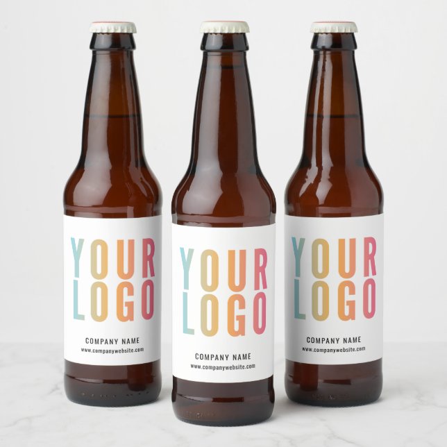 Étiquettes de bouteilles de bière avec logo d'entr (Bouteilles)