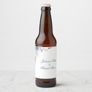 Étiquettes de bouteilles de bière florales pour ma