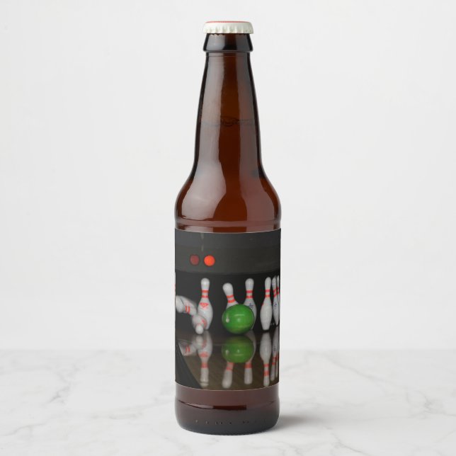 Étiquettes de bouteilles de bowling (Devant)