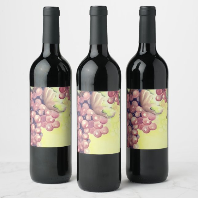 Étiquettes de bouteilles de vin de vignoble person (Bouteilles)