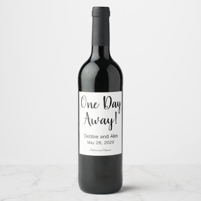 Étiquettes de bouteilles de vin pour le dîner de r (Devant)
