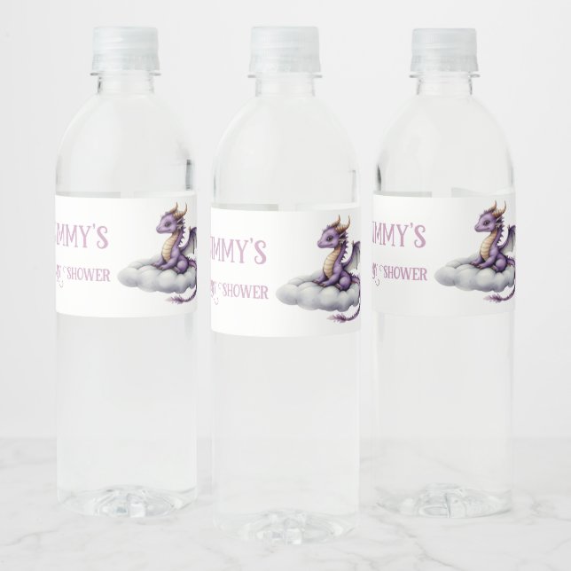 Étiquettes de bouteilles d'eau de bébé dragon viol (Bouteilles)