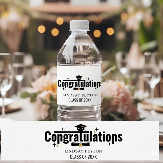 Étiquettes de bouteilles d'eau de la promotion 202 (Créateur téléchargé)