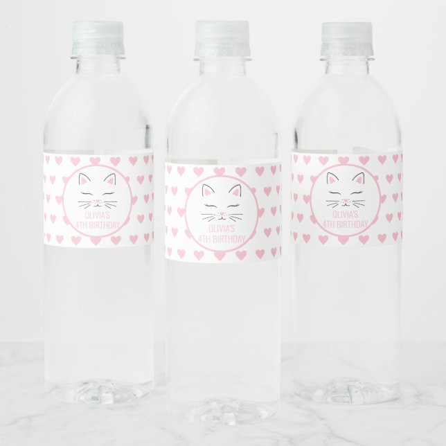 Étiquettes de bouteilles d'eau pour fête d'anniver (Bouteilles)