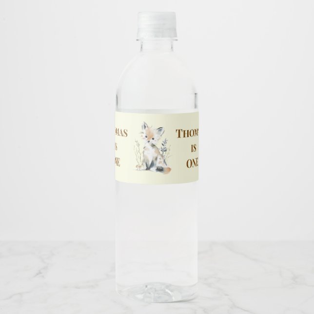 Étiquettes de bouteilles d'eau pour première année (Devant)