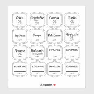 Étiquettes de bouteilles d'huile