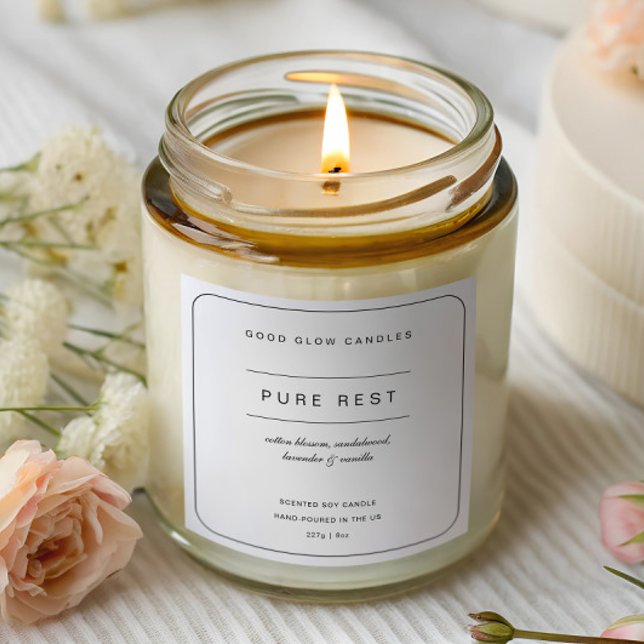 Étiquettes de branding de bougie artisanale propre (Créateur téléchargé)