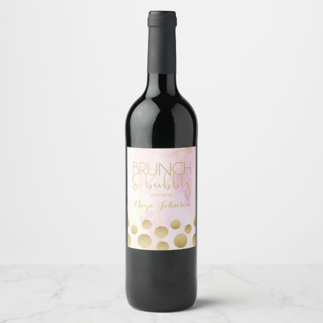 Étiquettes de Brunch et de Vin Mousseux (Devant)