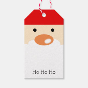 Étiquettes de cadeau amusantes de Noël avec visage