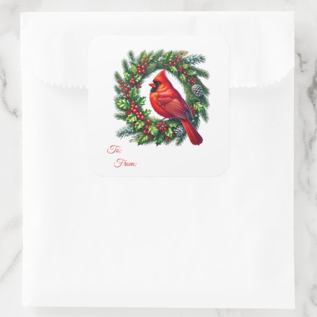 Étiquettes de cadeau autocollantes de Noël (Sac)