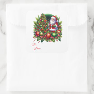 Étiquettes de cadeau autocollantes de Noël