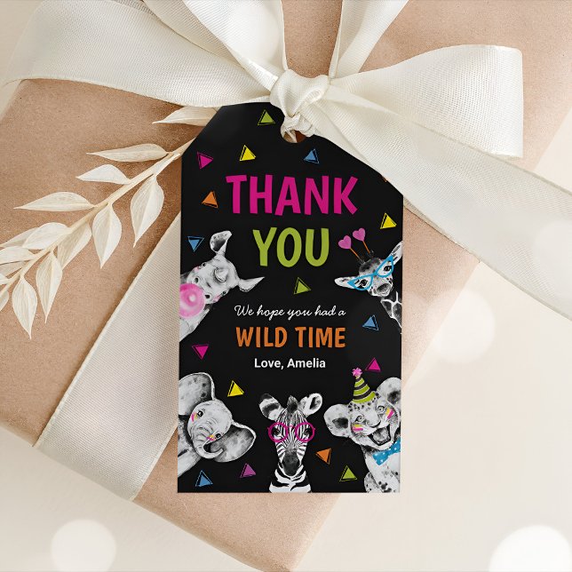 Étiquettes de cadeau d'anniversaire Animaux de la  (Créateur téléchargé)