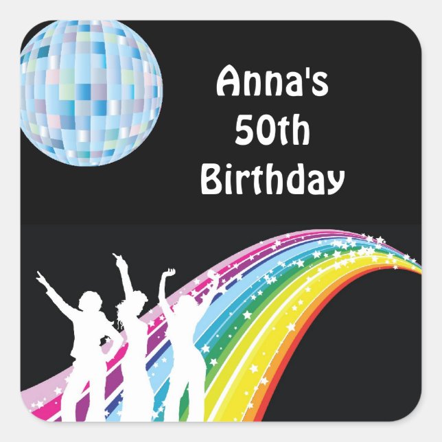 Étiquettes de cadeau d'anniversaire de danse de (Devant)