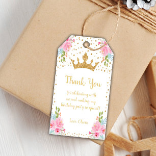 Étiquettes de cadeau d'anniversaire de princesse f