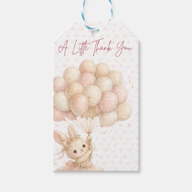 Étiquettes de cadeau d'anniversaire Petit Lapin (Devant)