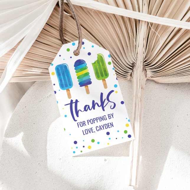 Étiquettes de cadeau d'anniversaire Pop Summer (Créateur téléchargé)
