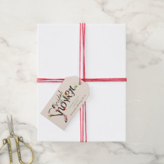 Étiquettes de Cadeau de Baby Shower Fleurs Printan