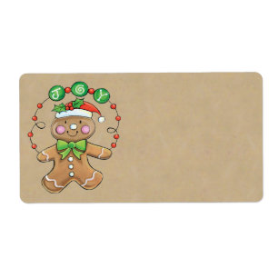 Étiquettes de cadeau de biscuit de Noël - grands