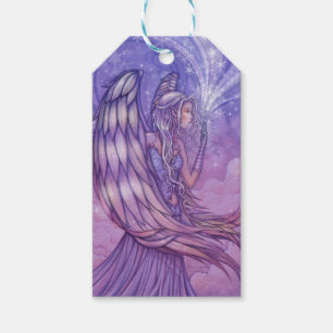 Étiquettes de cadeau de fantasy d'ange d'aube