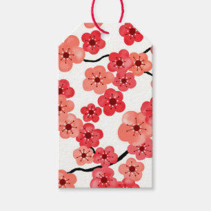 Étiquettes de cadeau de fleurs de cerisier