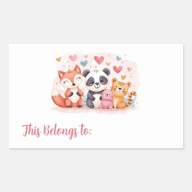 Étiquettes de cadeau de la Saint-Valentin pour enf (Devant)