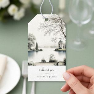Étiquettes de cadeau de mariage pour jardin secret