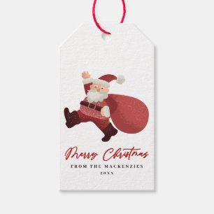 Étiquettes de cadeau de Noël adorables du Père Noë