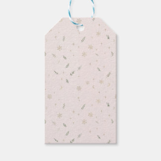 Étiquettes de Cadeau de Noël Blush Céleste