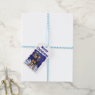 Étiquettes de cadeau de Noël de chiwawa