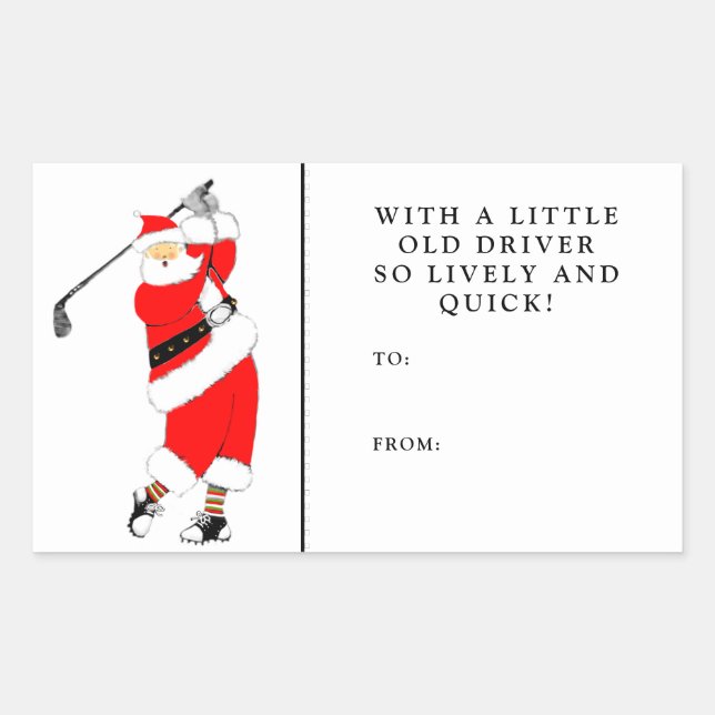Étiquettes de cadeau de Noël de golf (Devant)