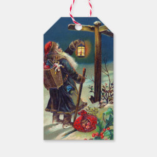 Étiquettes de cadeau de Noël du père noël
