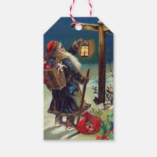 Étiquettes de cadeau de Noël du père noël