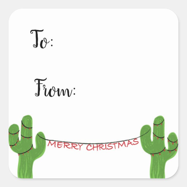 Étiquettes de cadeau de Noël du Texas (Devant)