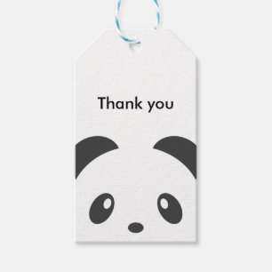 Étiquettes de cadeau de panda