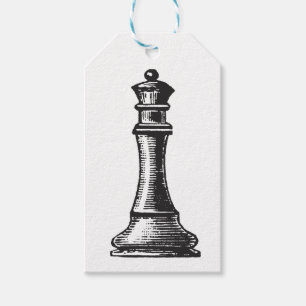 Étiquettes de cadeau de pièce d'échecs