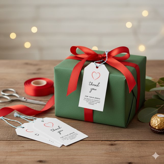 Étiquettes de cadeau de remerciement de calligraph (Créateur téléchargé)